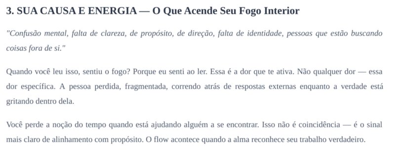 Página do relatório: Sua Causa e Energia