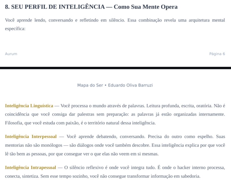Página do relatório: Perfil de Inteligência